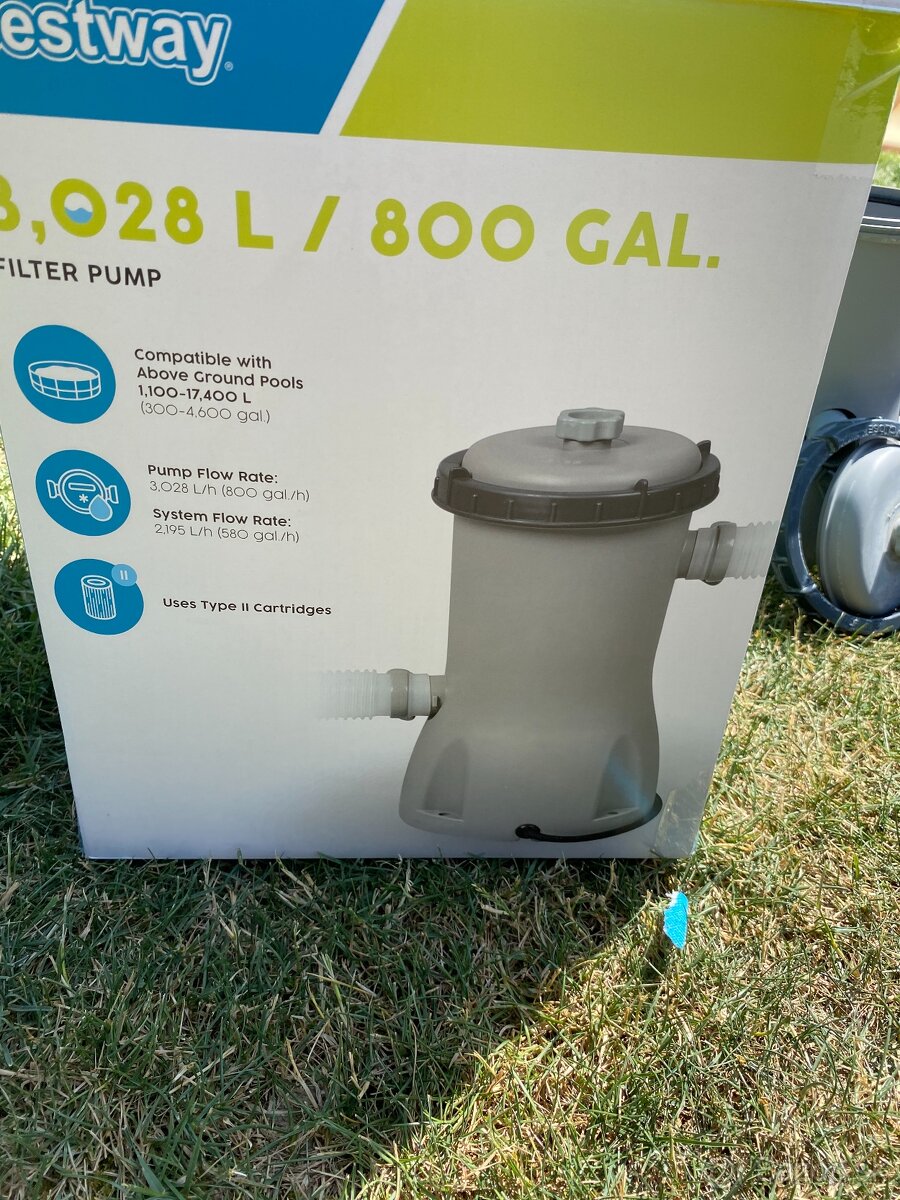 Predám kartušový filter Bestway 3028l a kryciu plachtu - 4