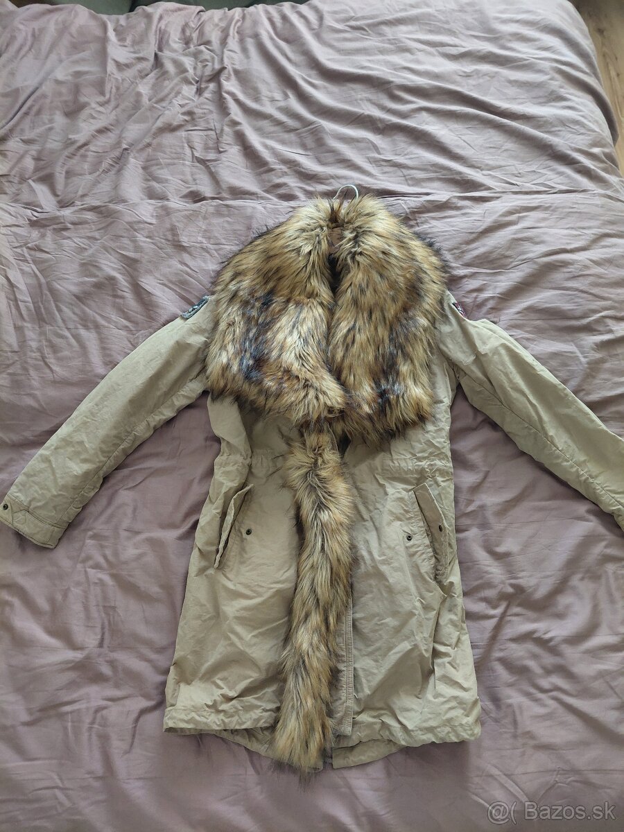 Zimná parka NAPAPIJRI, pravá kožušina - 4