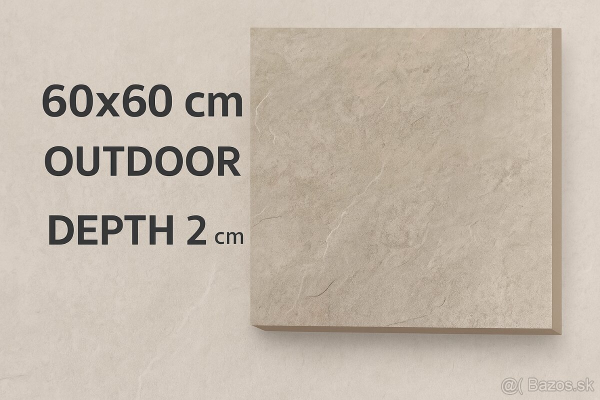 2 Cm dlažba na terasu 60x60 Siena Béžová - 4