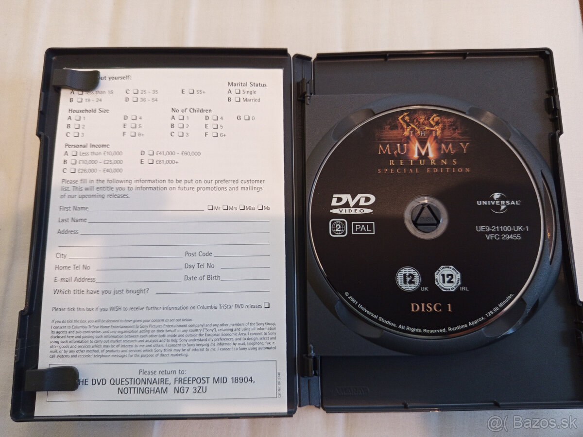 predám DVD The Mummy - Returns - 4
