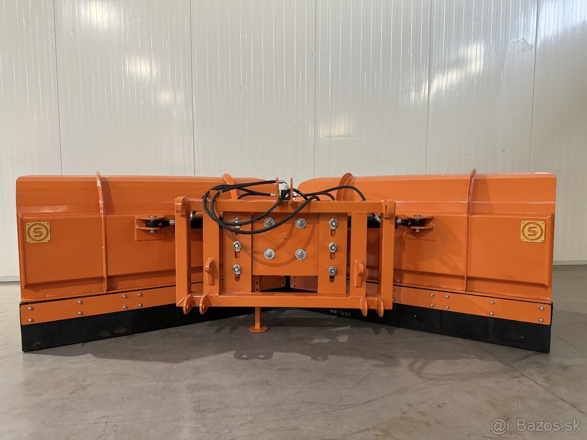 Snežný pluh 3m a 2,6m, radlica na sneh, šípka - 4