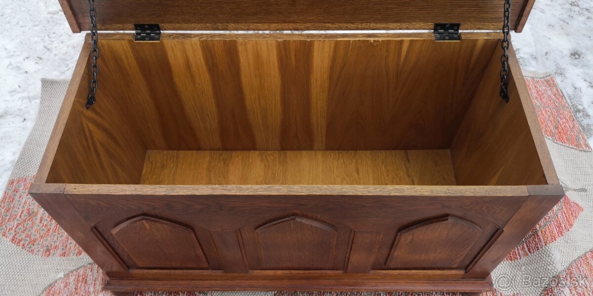 Rustikálna masivná truhla - 4