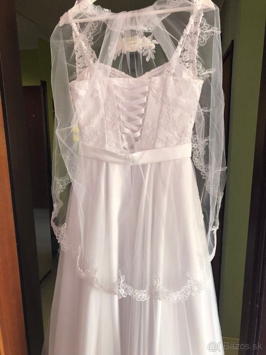 Svadobné šaty-veľkost 38 - 4