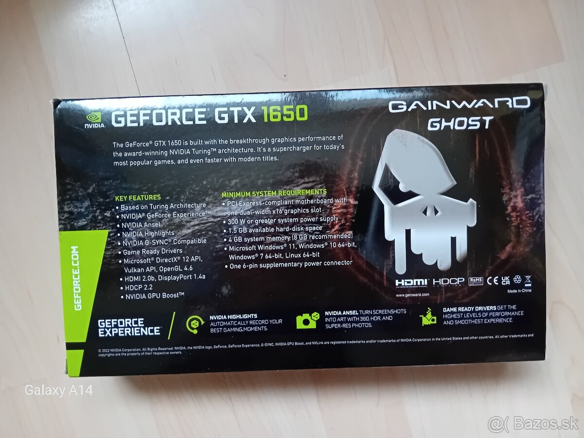 Predám Gainward Ghost GTX 1650 - 4