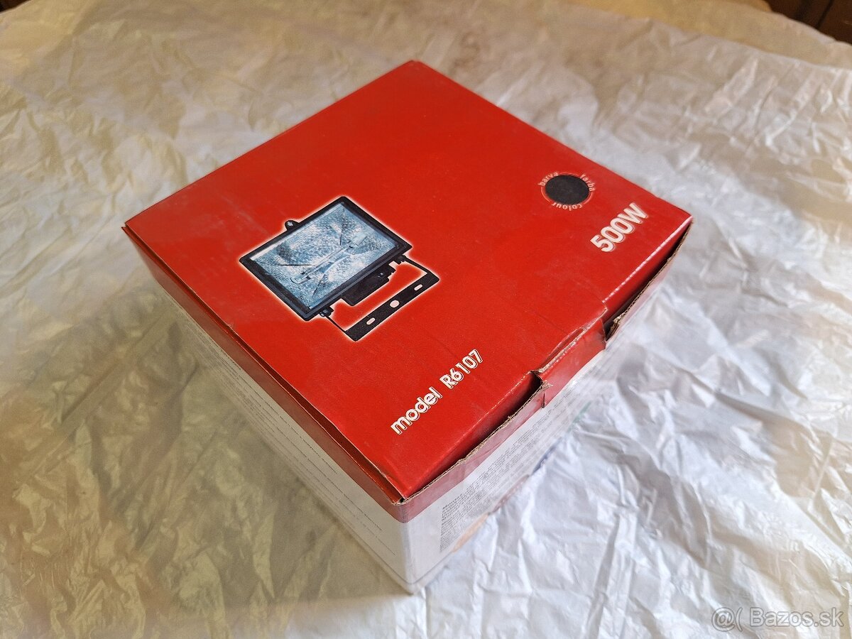 Halogénový reflektor 500W čierny – nový, nepoužitý - 4