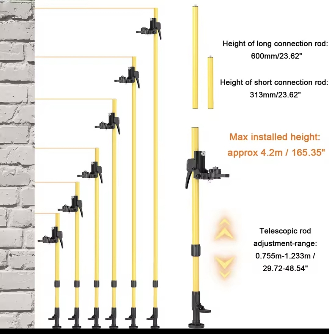 laser stativ stojan tyč do 4.2m výšky - 4