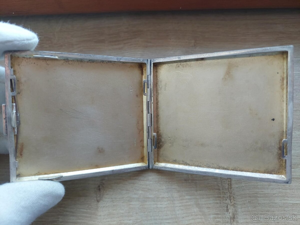 Strieborné puzdro na tabak – punc 835 - 4