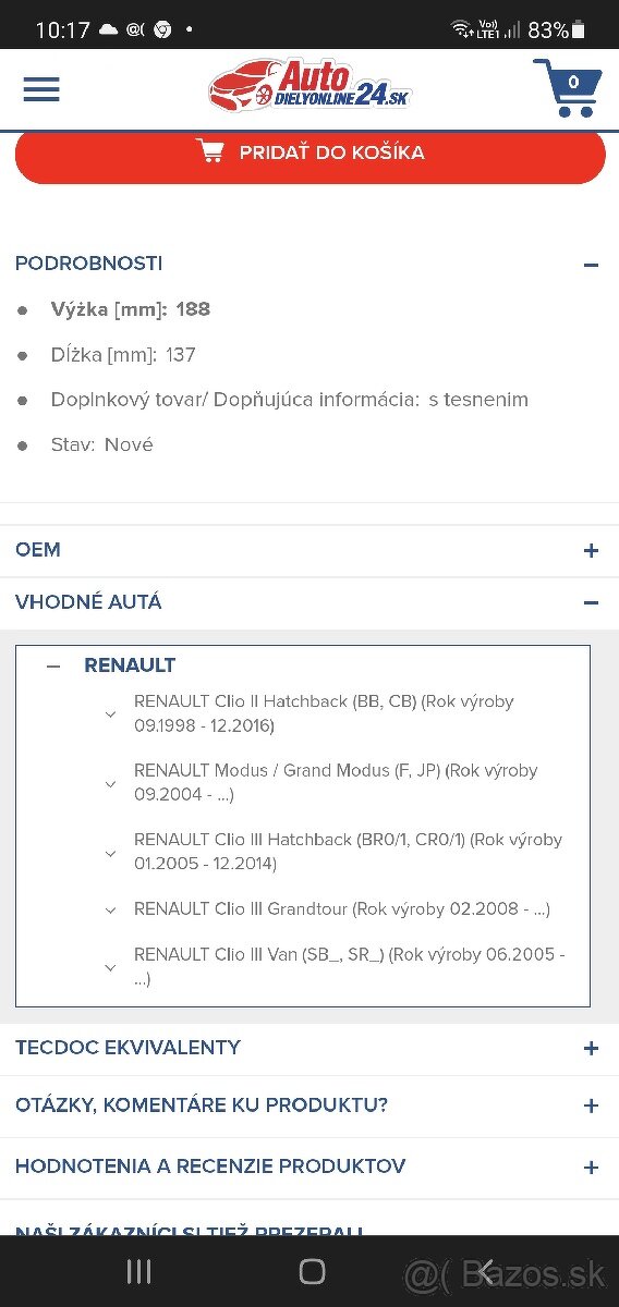 Palivový filter renault clio modus - 4