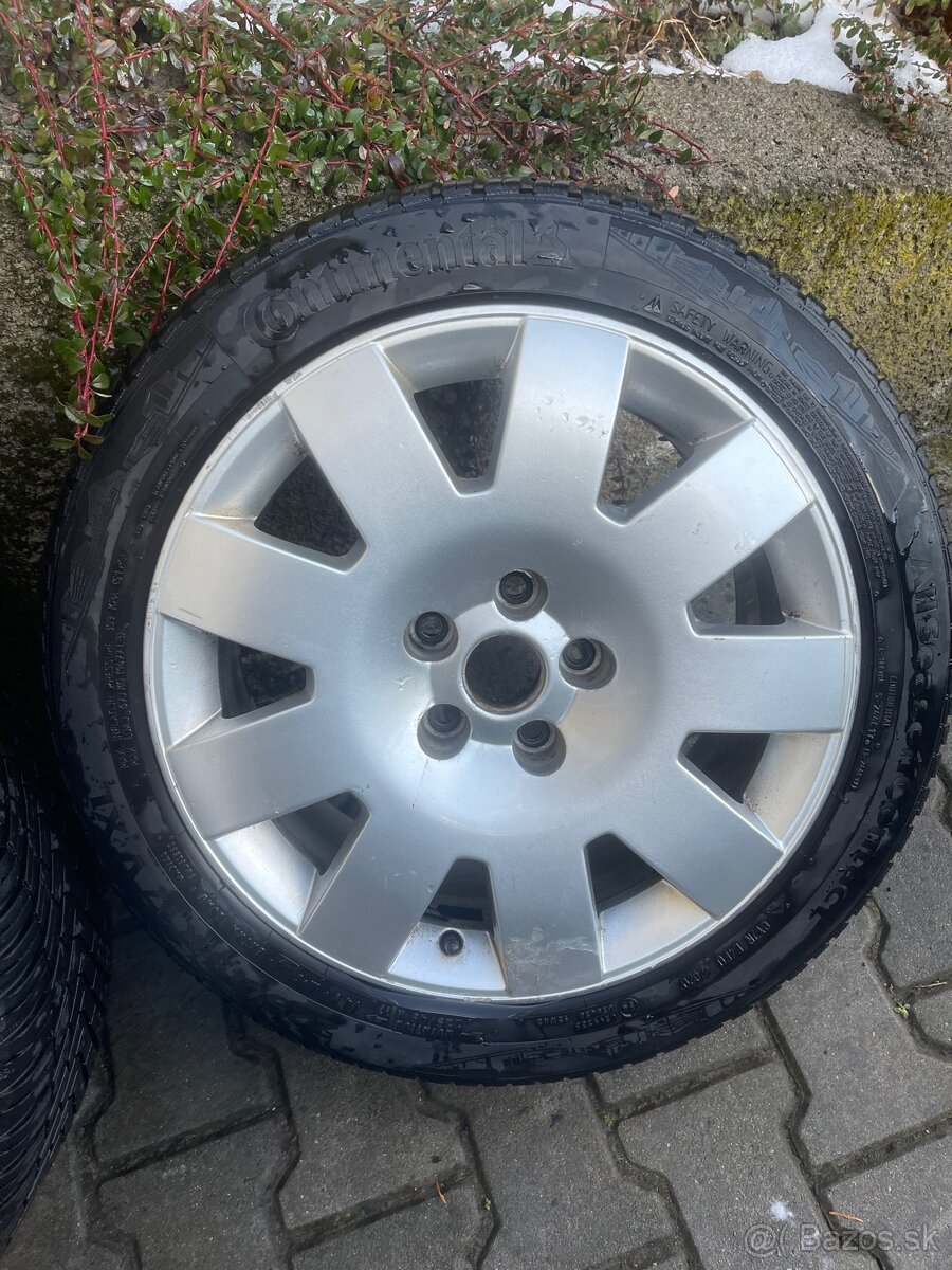 Predám disky 5x112 Škoda Superb I + celoročne  (7mm dezén) - 4