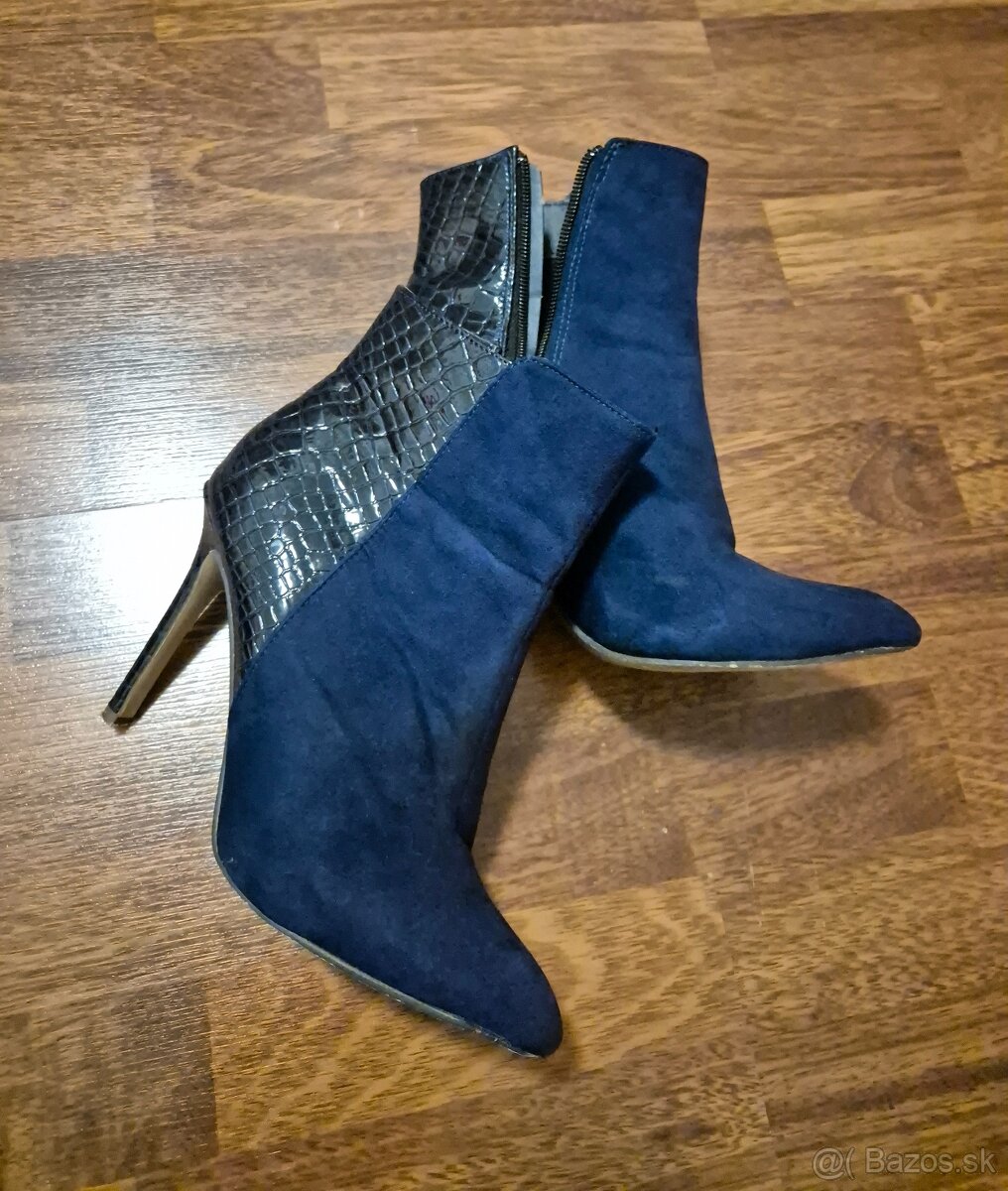 Dámske modré čižmy - 4