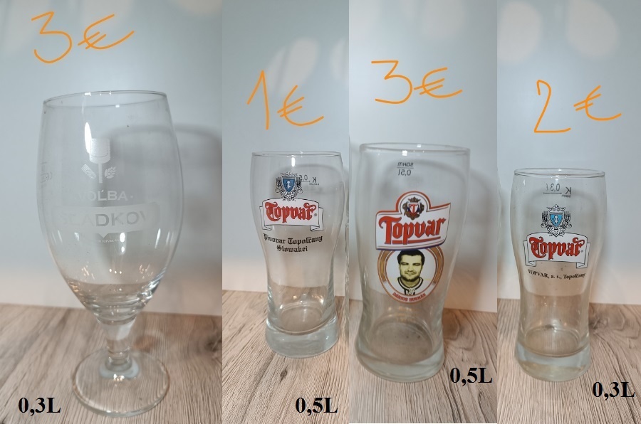 Slovenské pivové poháre 2 - 4