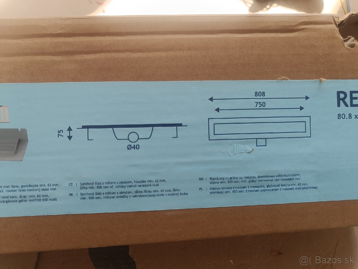 Sprchový žľab REDONDA 750 - 4