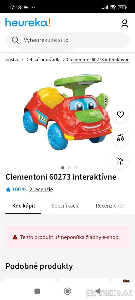 Odrážadlo Clementoni za 5€ - 4