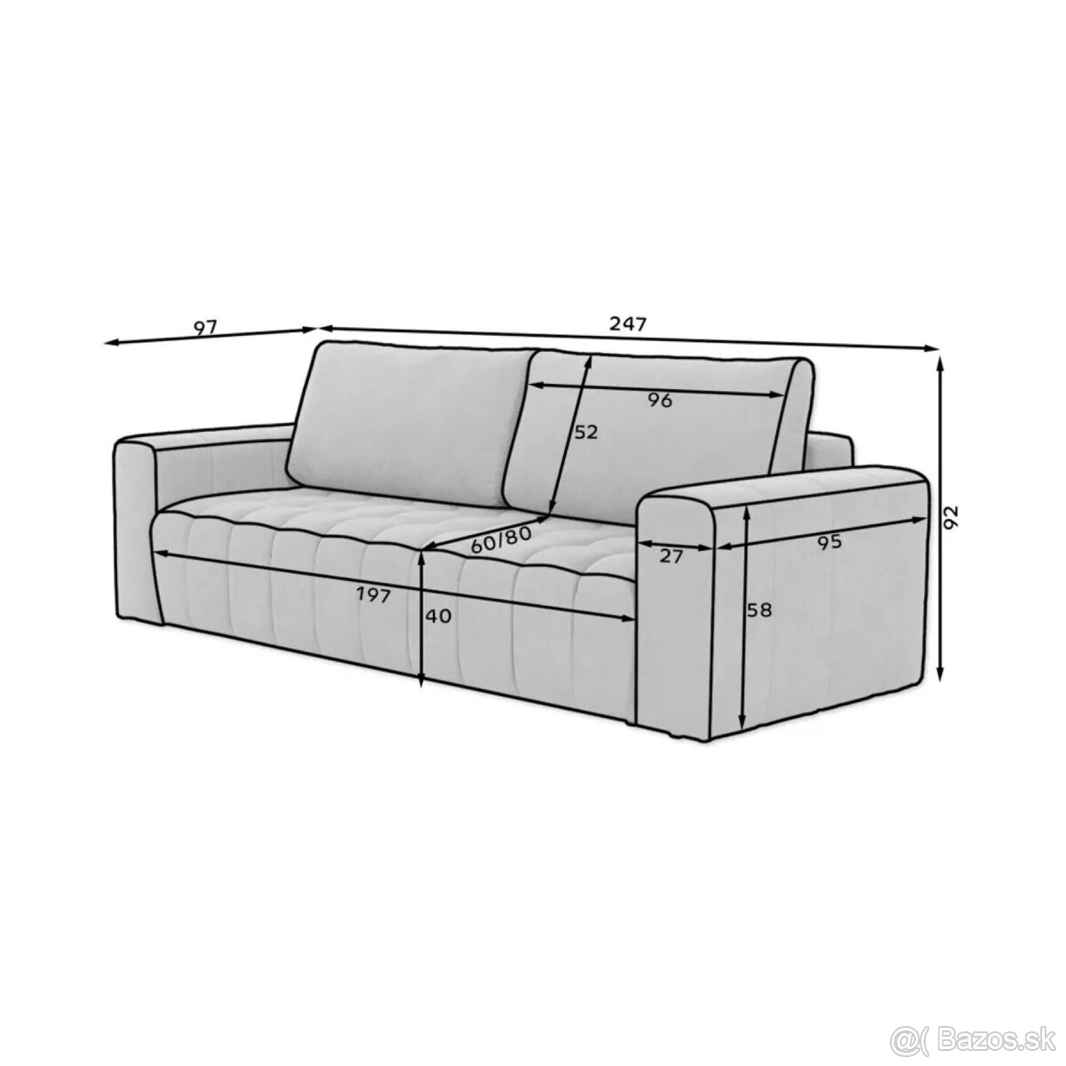 Sedačka ELTAP + kreslo + taburet - 4