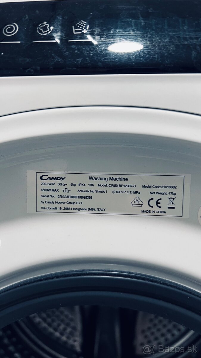 Práčka Candy CW50-BP12307-S - 4