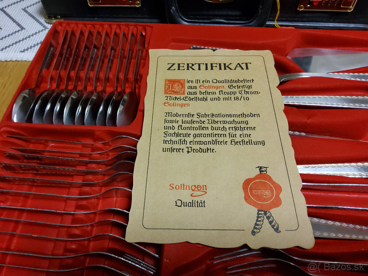 Retro jedálenský príbor Solingen pre 12 osôb, 72 dielny - 4