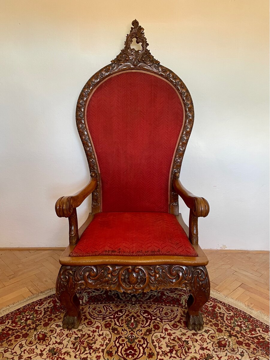 Set troch starožitnýh masívnych kresiel - 4