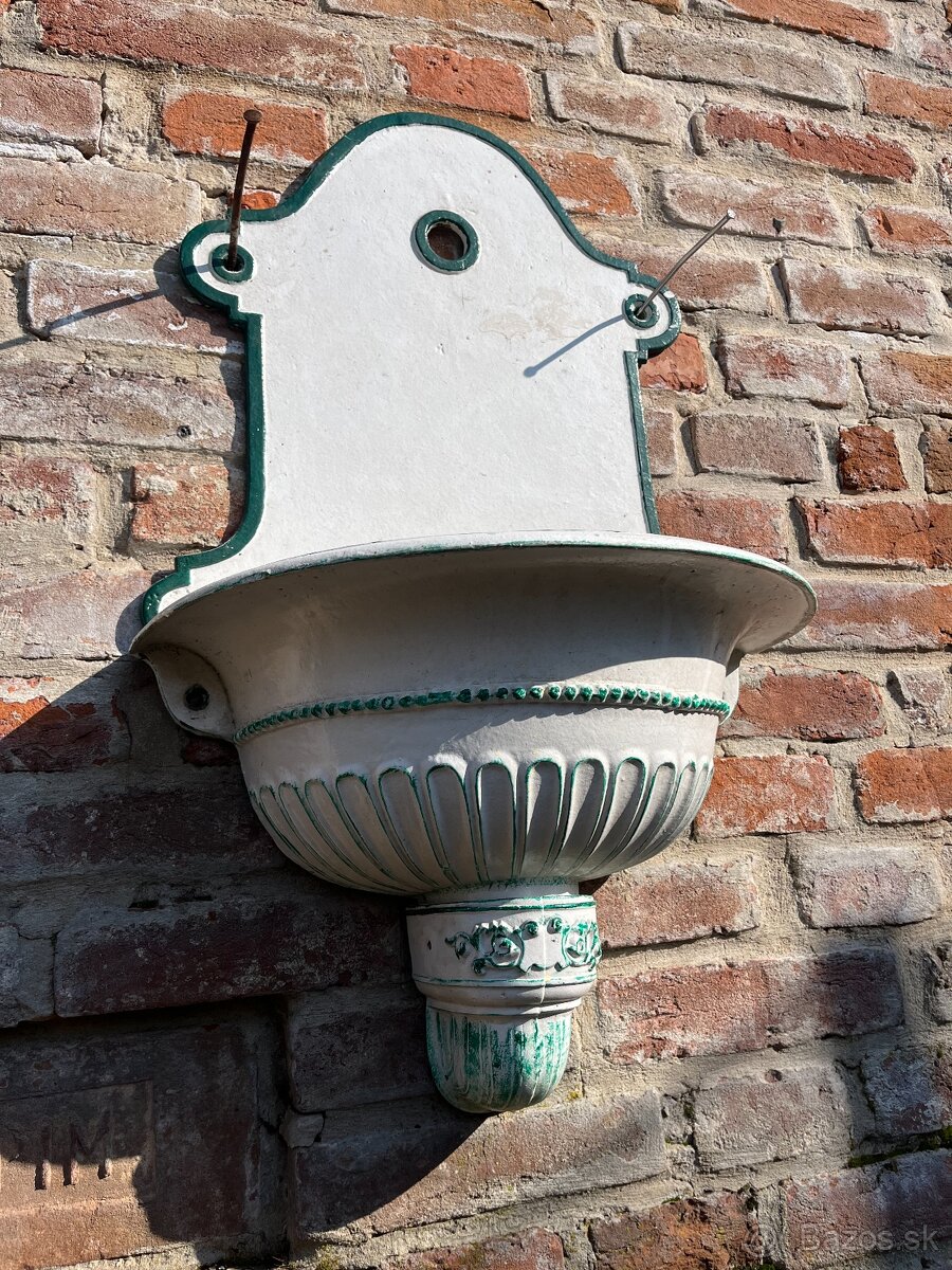 Starožitné liatinové umývadlo - 4