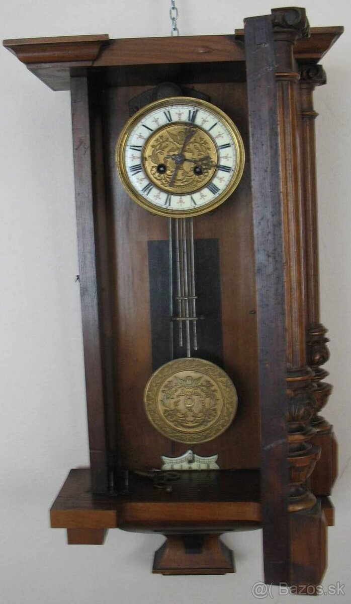 Nástenné hodiny skriňové okolo 1900-20 - 4