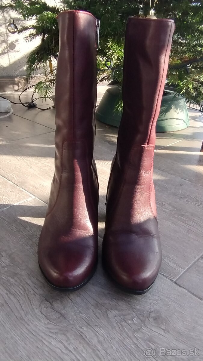 Kožené dámske čižmy, veľkosť 38 - 4