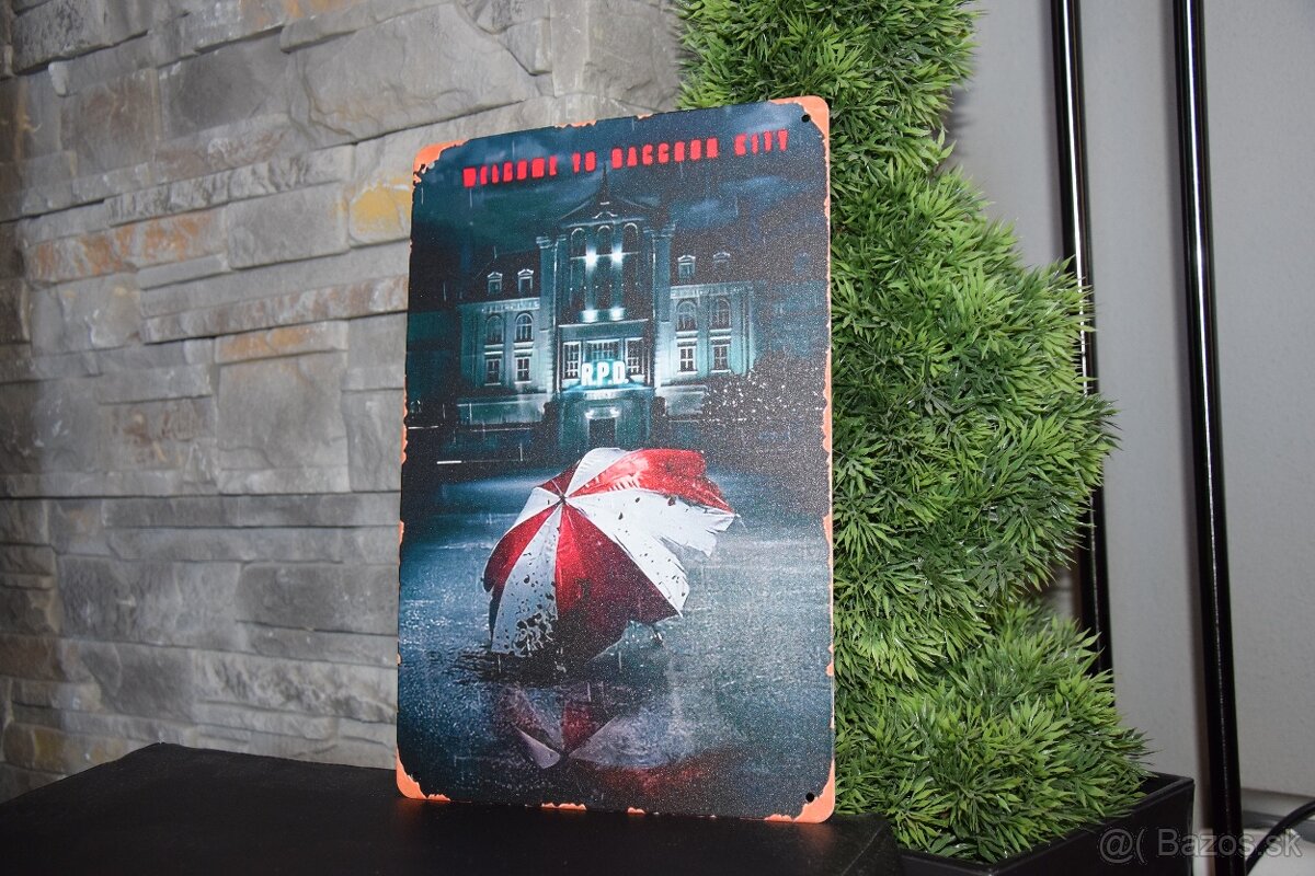Resident Evil plechova tabula 30x20cm - 4