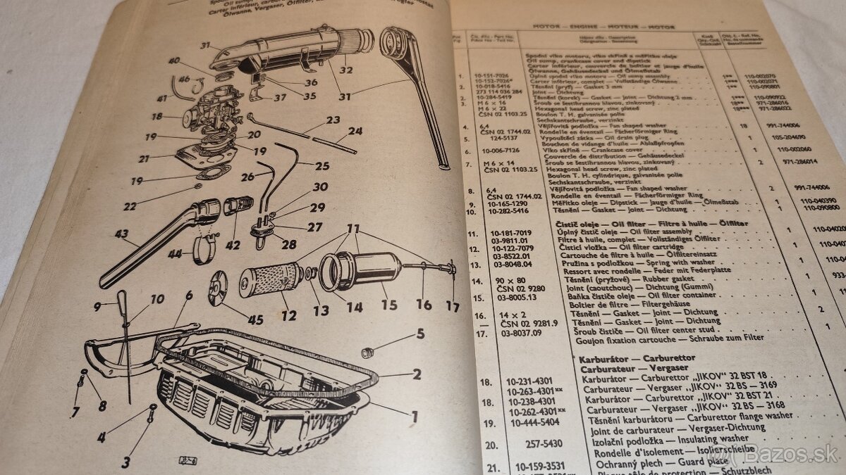Škoda 100 100L 110L katalog -- seznam náhradních dílů Š100 - 4