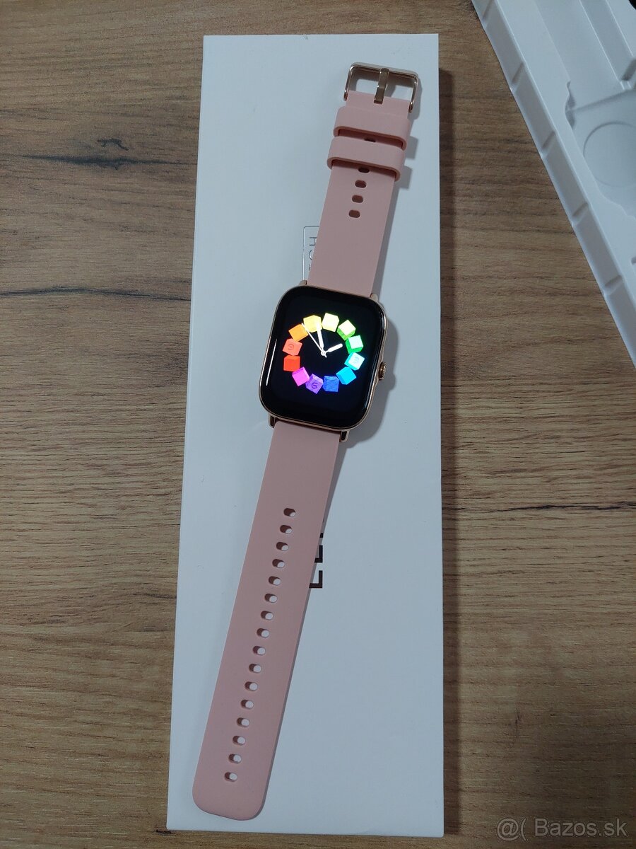 Chytré hodinky P72 – 1,85" - volanie, IP68, ružové - 4