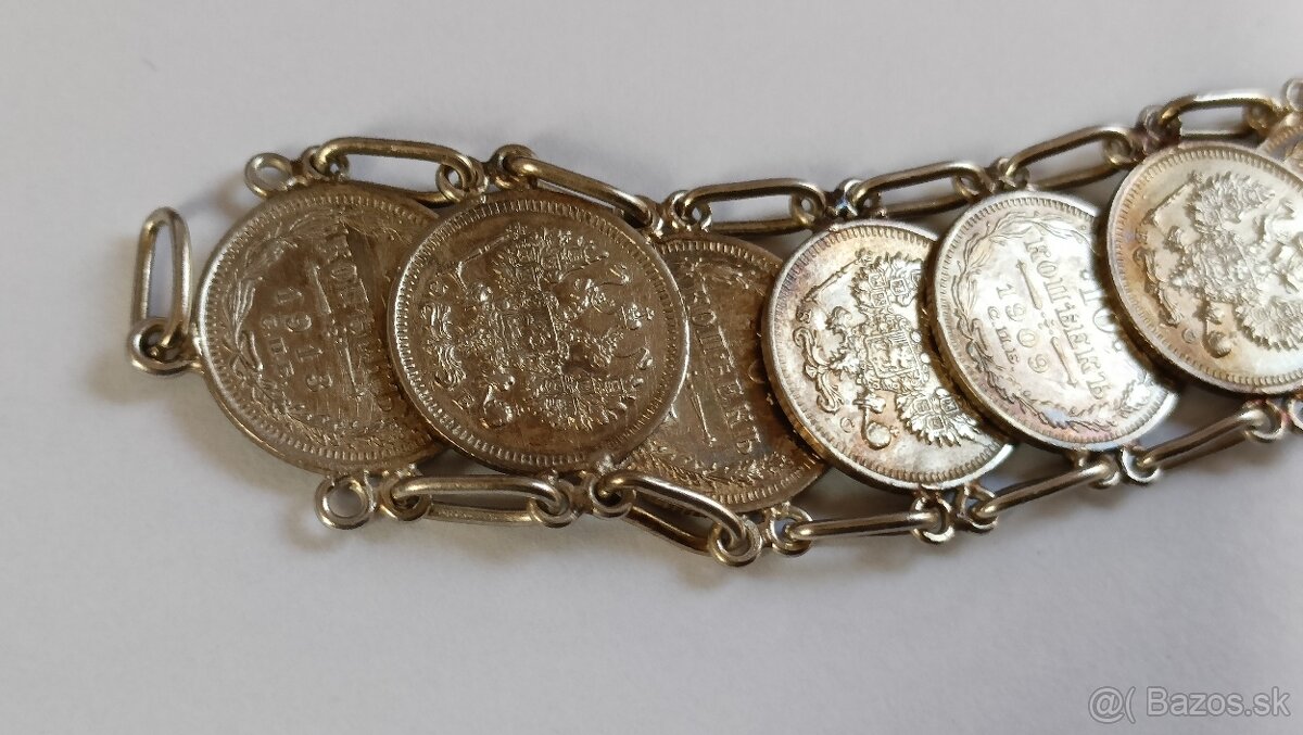 Strieborny Šatlen mince kopejky - 4