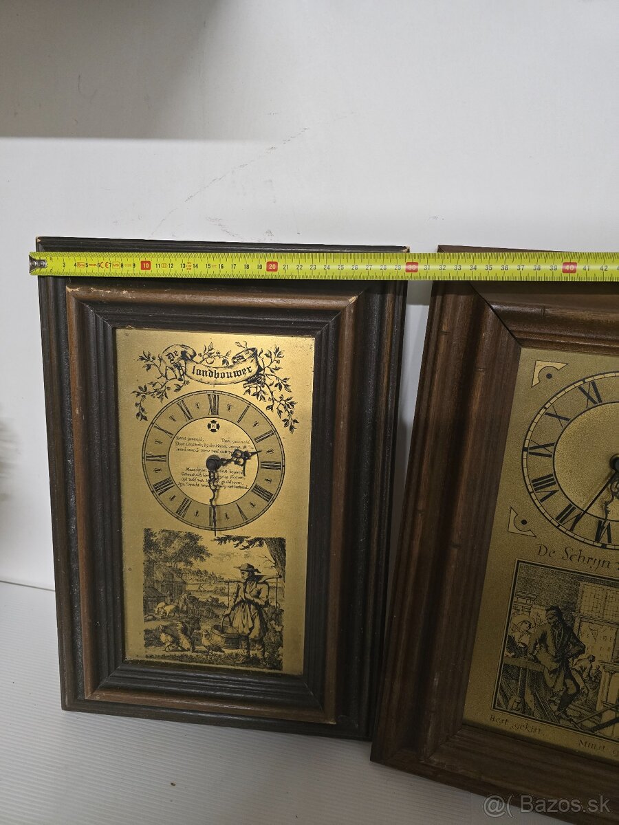 Nástenné drevene hodiny 2x + kríž - 4