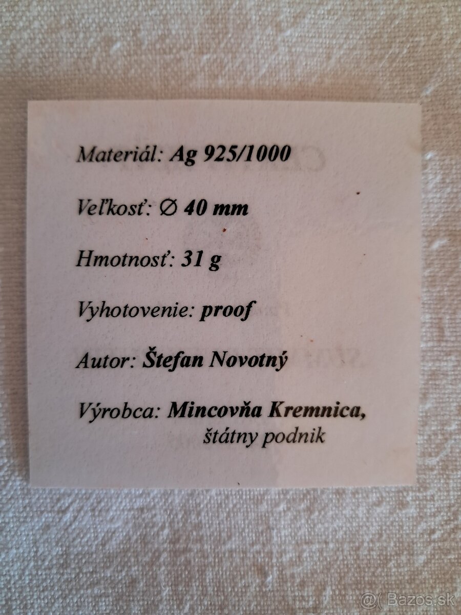 Strieborná minca Bush Putin - 4