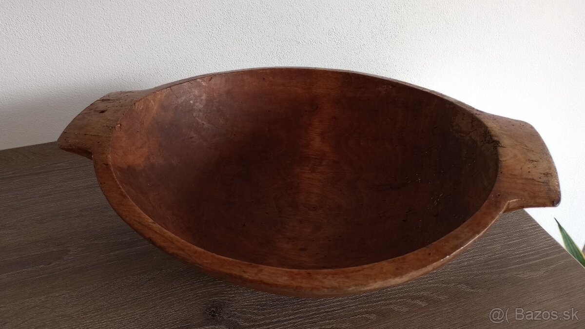 Starožitné drevené korýtko 2 ks - 4
