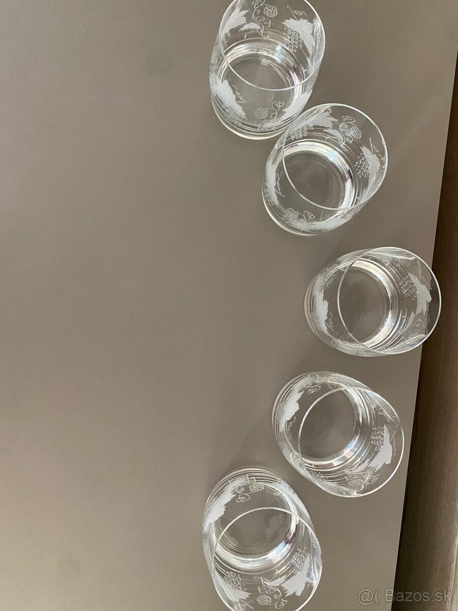 Predám poháre na whisky/ koňak- 5 ks - 4
