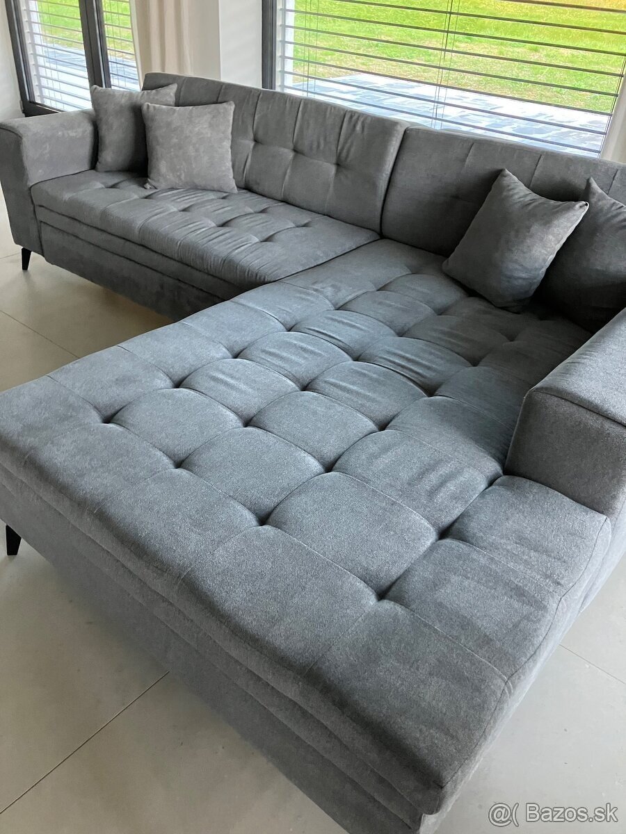 Predám zánovnú sedaciu súpravu v tvare L - 4