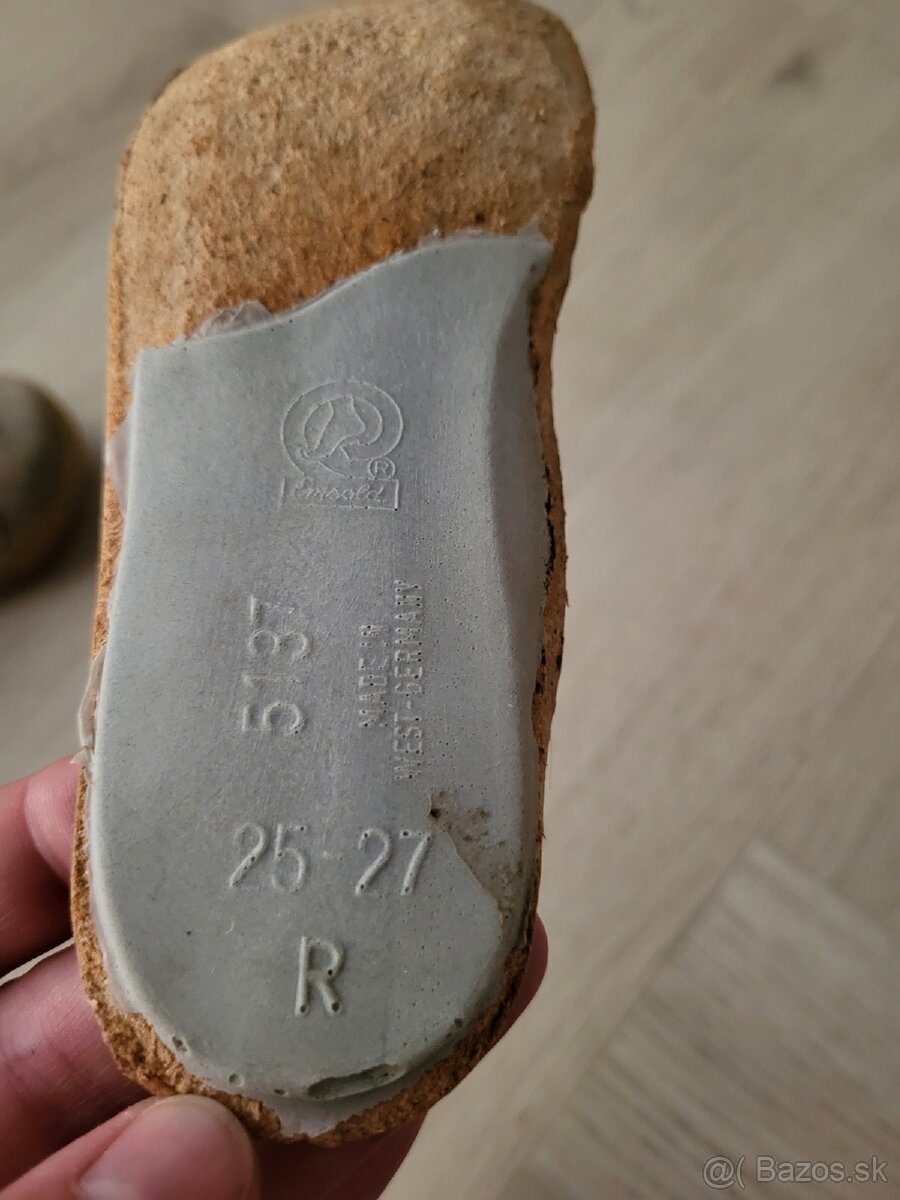 Mrugala kožené dievčenské prechodné topánky - 4