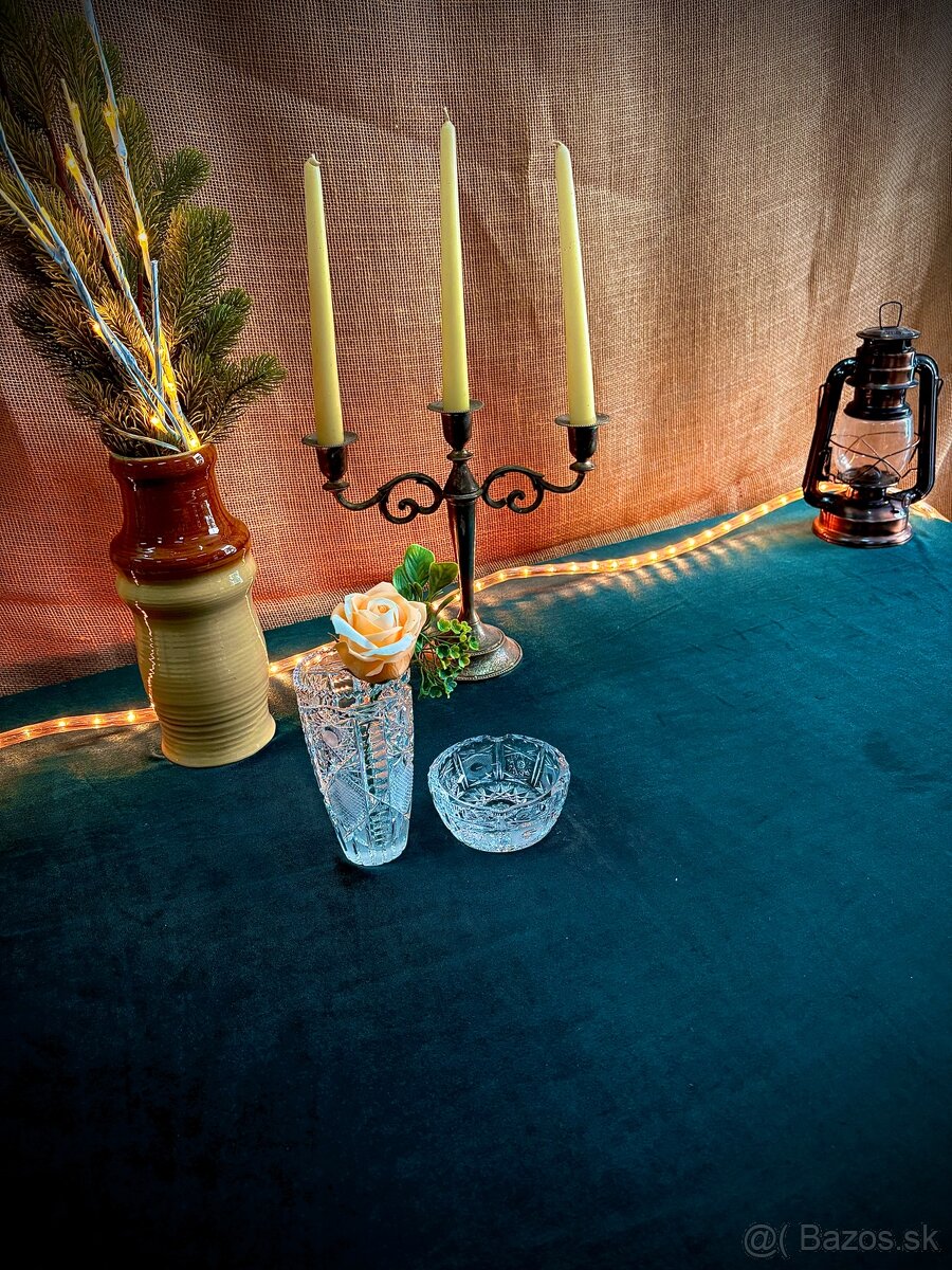 Brúsená váza + popolník - 4