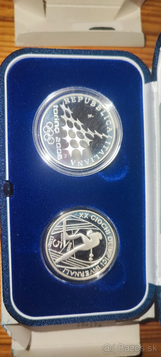 proof strieborné mince Taliansko Turín 2006 - 4