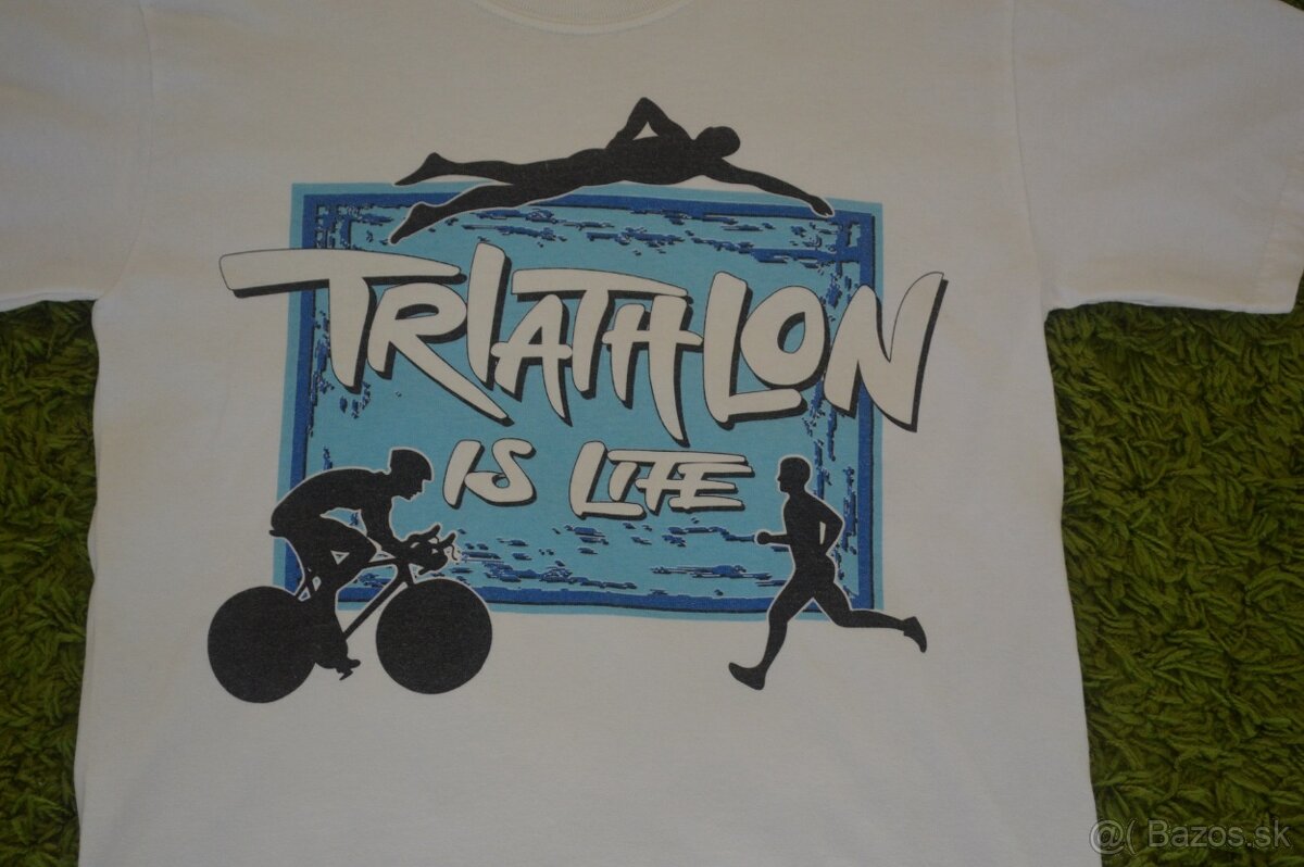 Triatlon kvalitné tričko biele - 4