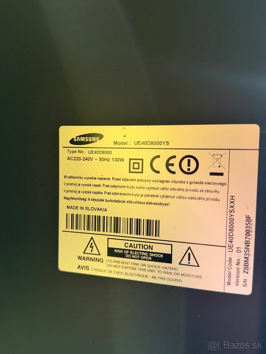 samsung UE40D8000YS cca 101cm uhlopriecka - bez chyby - 4