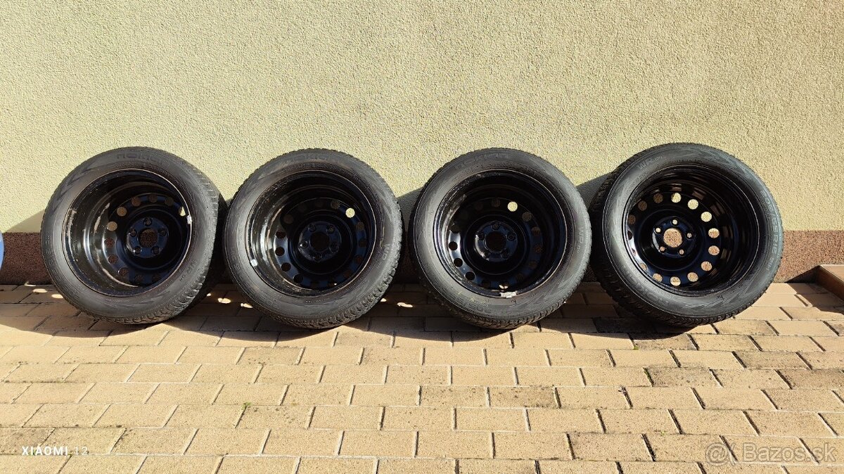 Plechové disky R16 so zimným obutím 205/55 R16 - 4