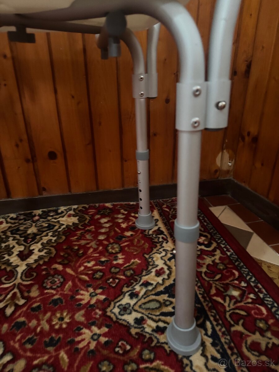 Stolička do sprchy,nepoužívana,nastaviteľná, s operadlom - 4