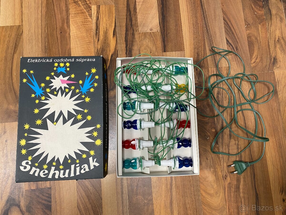 RETRO vianočné svetielka SNEHULIAK - 4