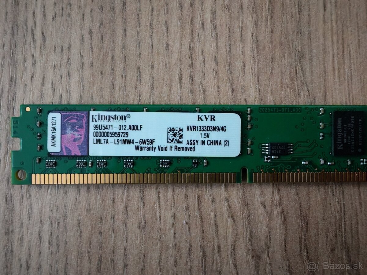 Predám 4GB RAM DDR3 do PC (viac kusov) - 4