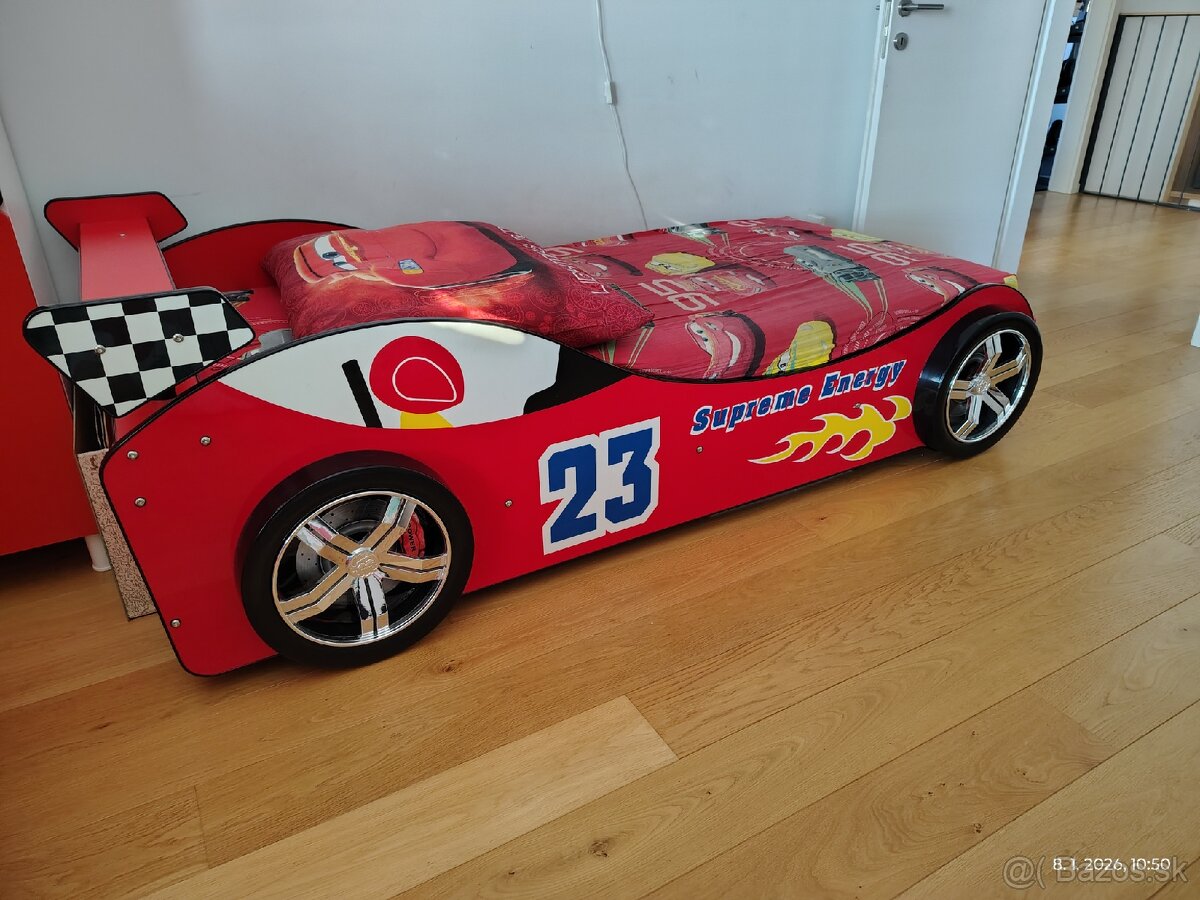 Posteľ auto McQueen červená - 4