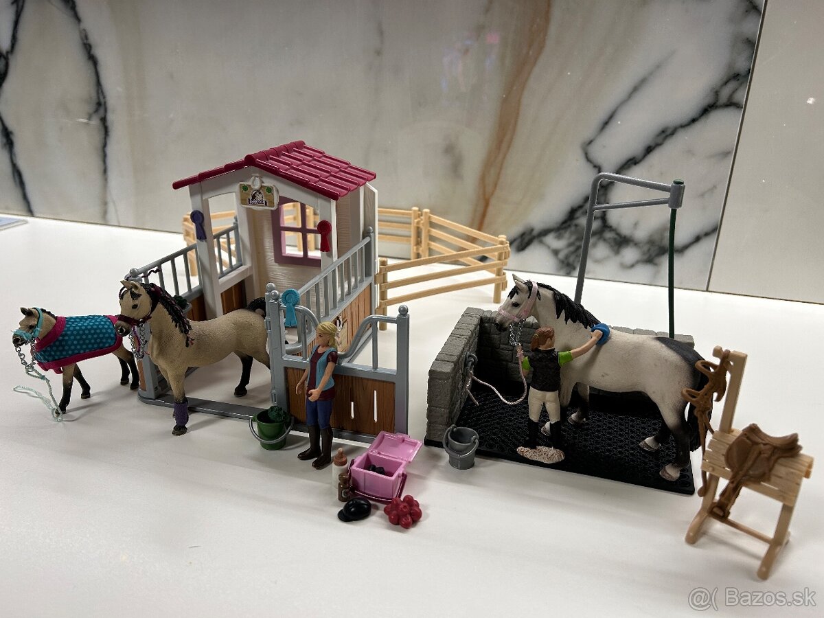 Schleich box s koňmi + umývací box s koňom - 4