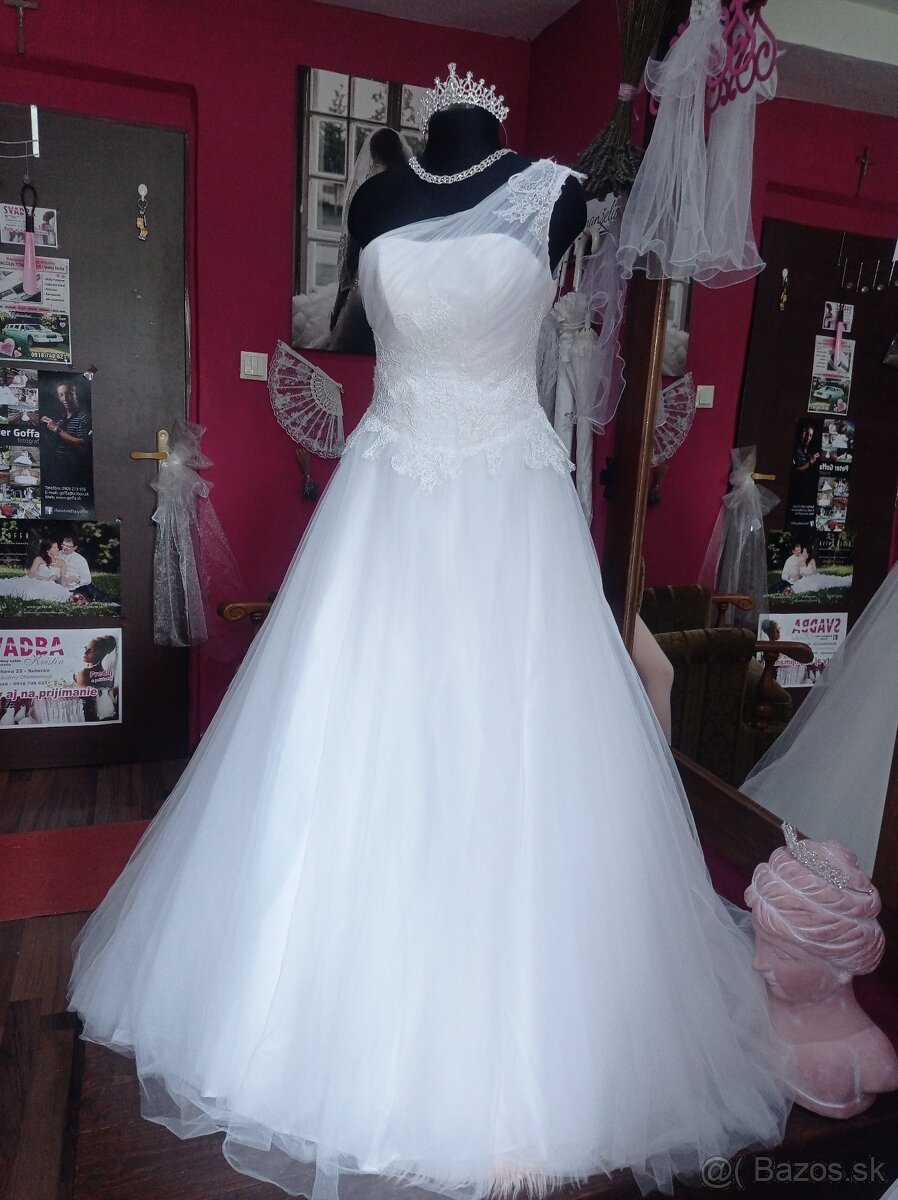 Svadobné šaty biele top cena - 4