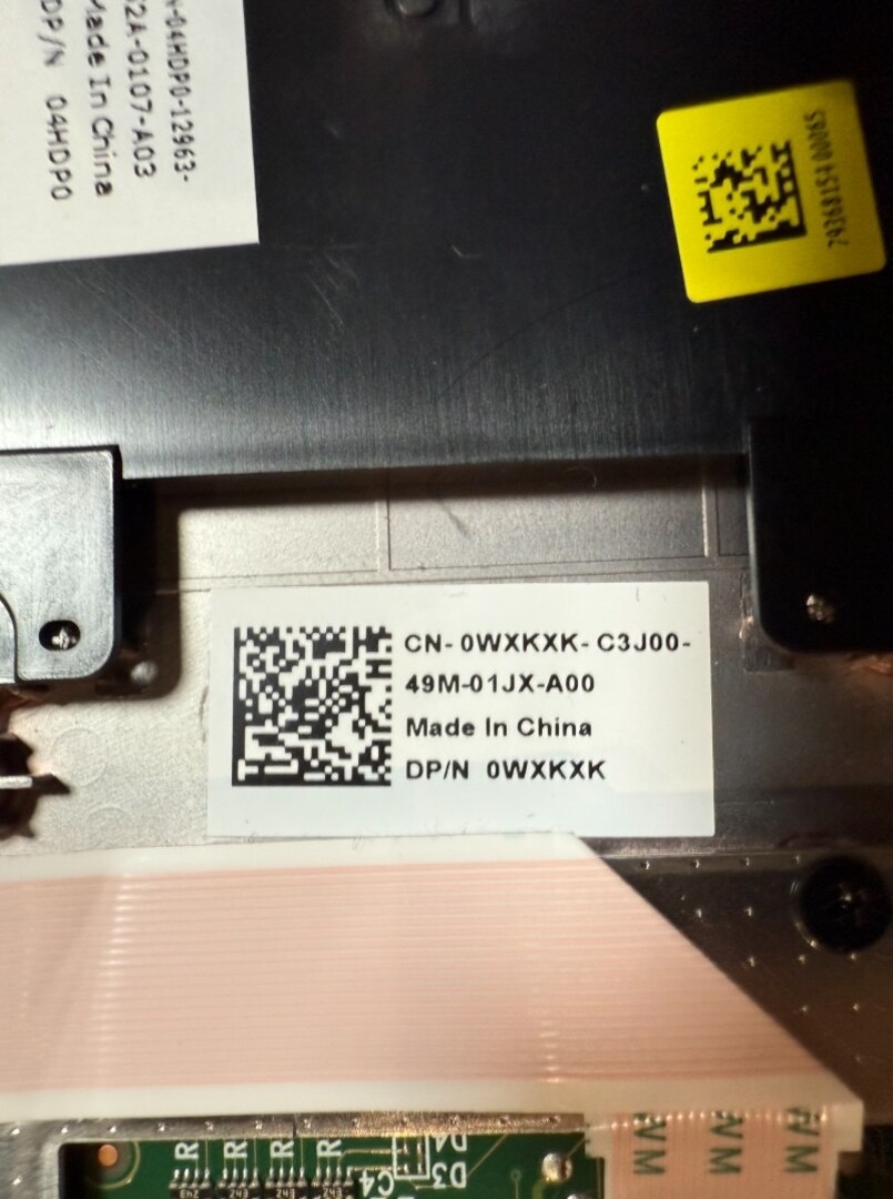 Palmrest s touchpadom Dell – diel 4HDP0 / WXKXK - 4