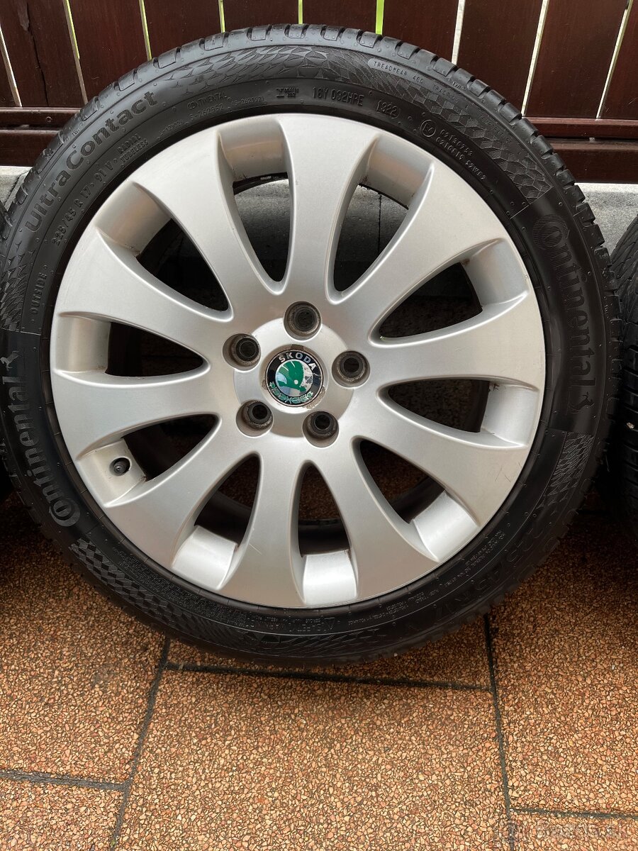 Disky Škoda Superb 2 + Letné pneu Comtinental - 4