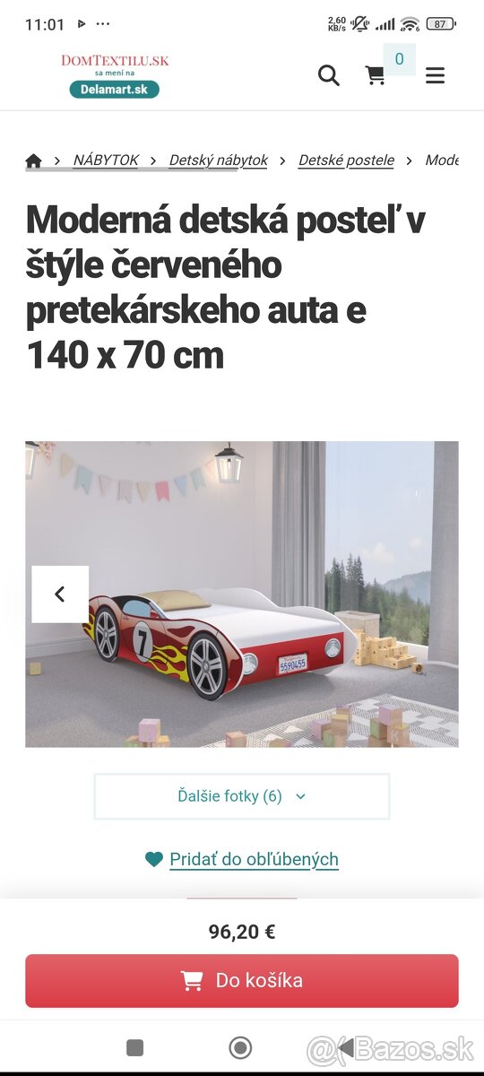 Chlapčenska autickova postel - 4