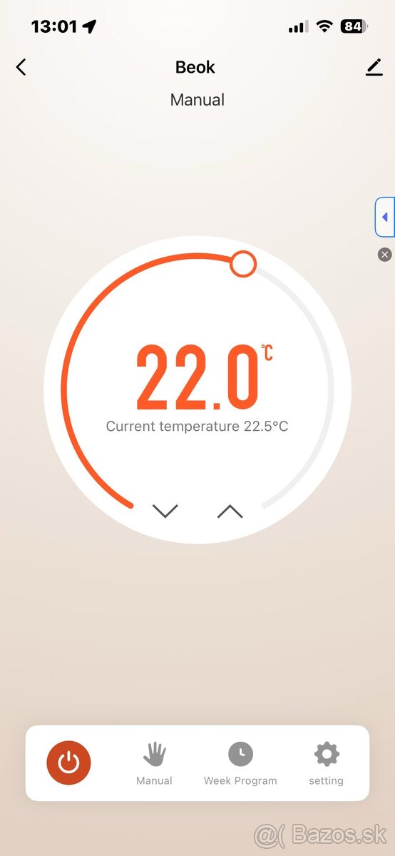 Bezdrôtový WIFI termostat BEOK - 4