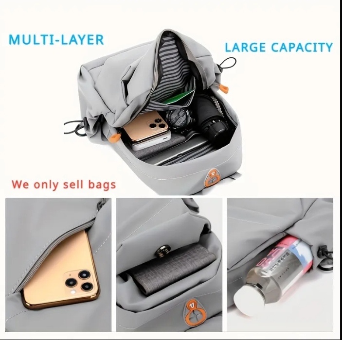 Crossbody batoh šedý - 4